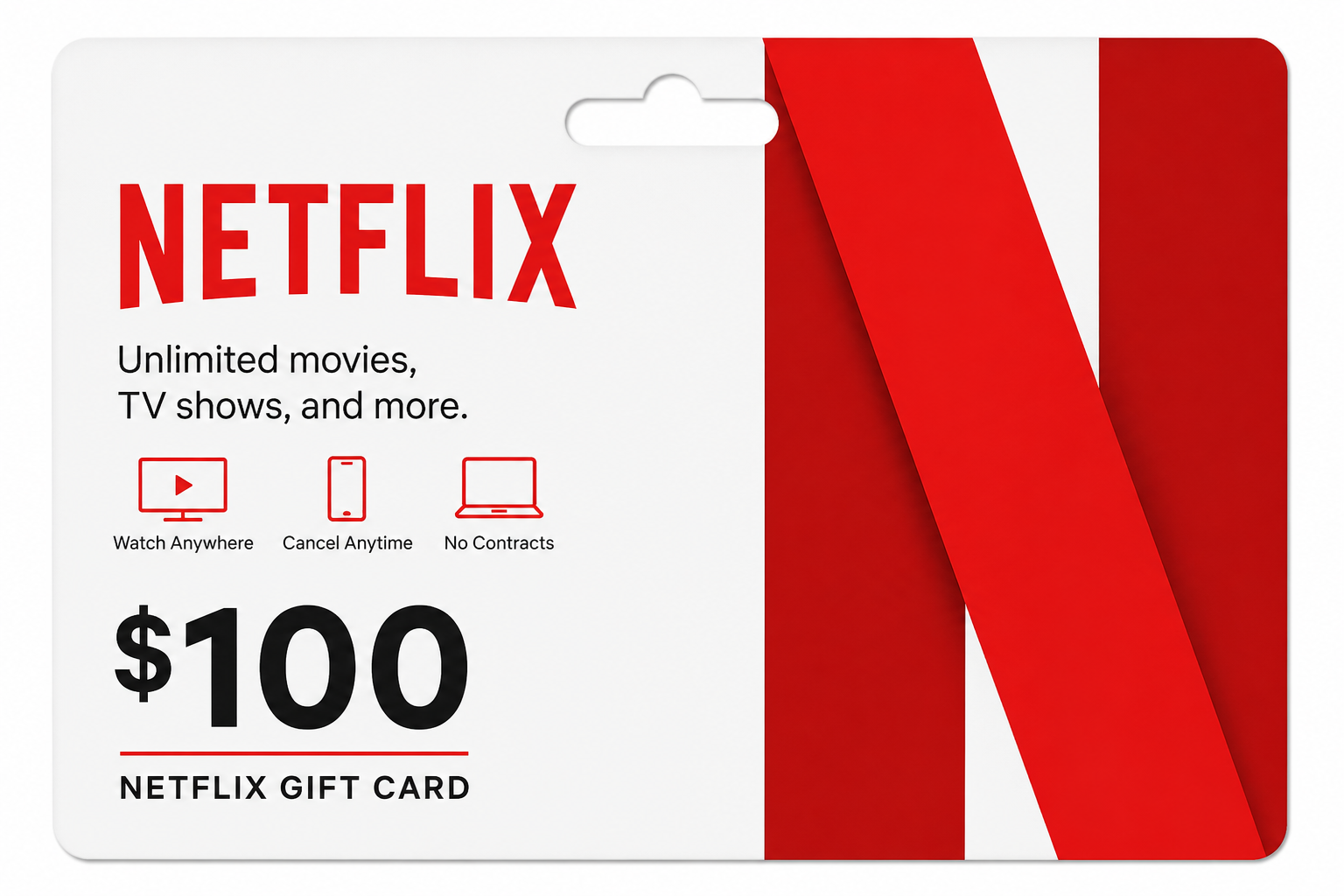$100 Netflix Gift Card
